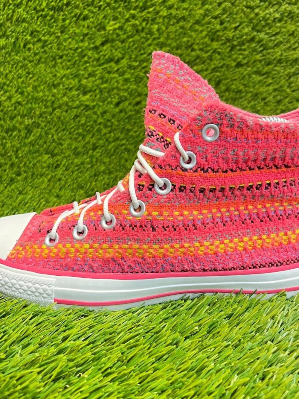 Converse Chuck Taylor All Star Girls Size 5Y Pink White Casual Shoes Sneakers